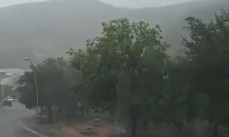 Granizada sorprende a Galeana y lluvias se registran en el sur de Monterrey
