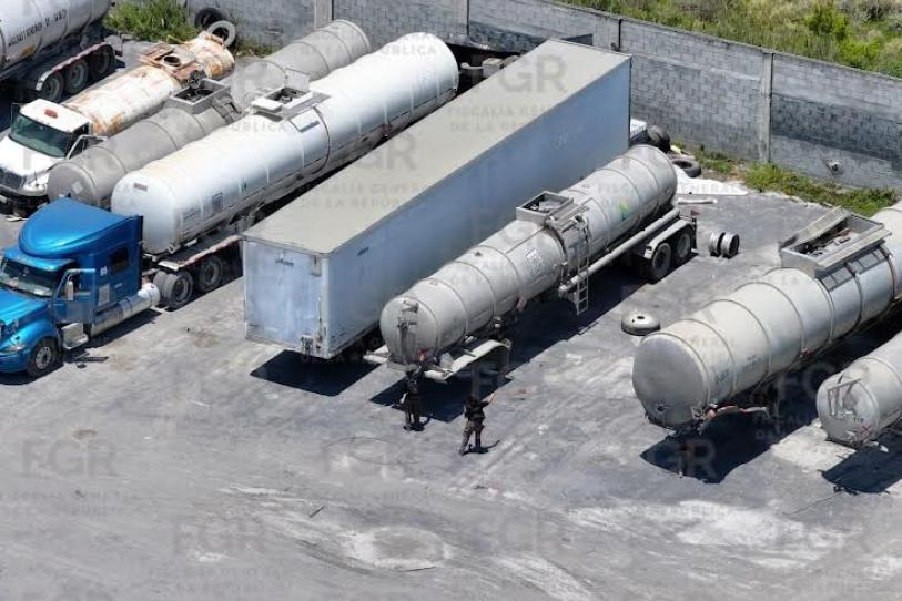 FGR asegura más de 371 mil litros de hidrocarburo en Escobedo, Nuevo León